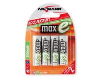 NiMh Precaricato – MaxE – Ready to Use – AA ++ 2500mAh 1.2V – Confezione da 4