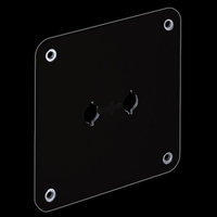 WBT-0530.06 – Plaque bornier 110×110 mm – Mono-câblage – Alu Noir