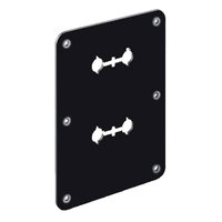 WBT-0531.06 – Plaque bornier 110×150 mm – Bi-câblage – Alu Noir