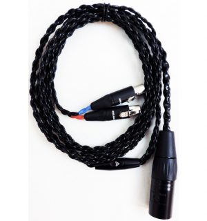 AUDEZE – Câble d’origine tressé XLR 4 pins pour casques LCD