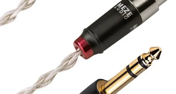 MEZE AUDIO – CÂBLE SILVER PLATED UPGRADE 2,5m EMPYREAN & ELITE  – Cuivre Furukawa PCUHD plaqué Argent tressé – Asymétrique – Jack 6,3mm